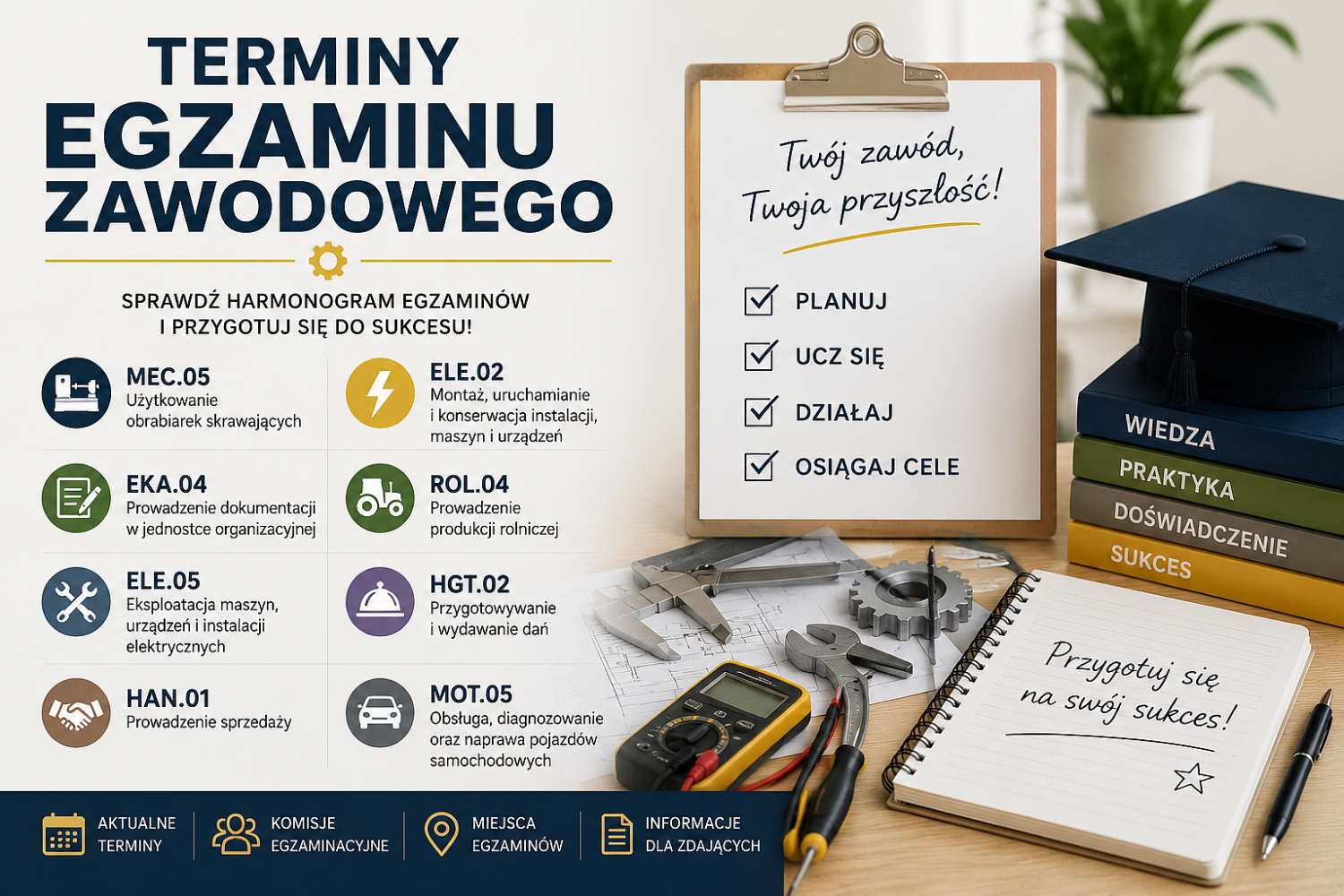 Terminy egzaminu zawodowego